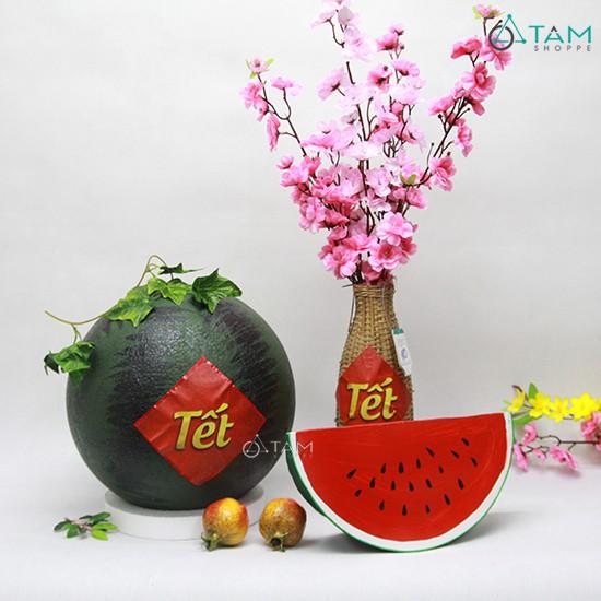 Lọ hoa mai đào handmade bằng tre có đế T-HOA-15