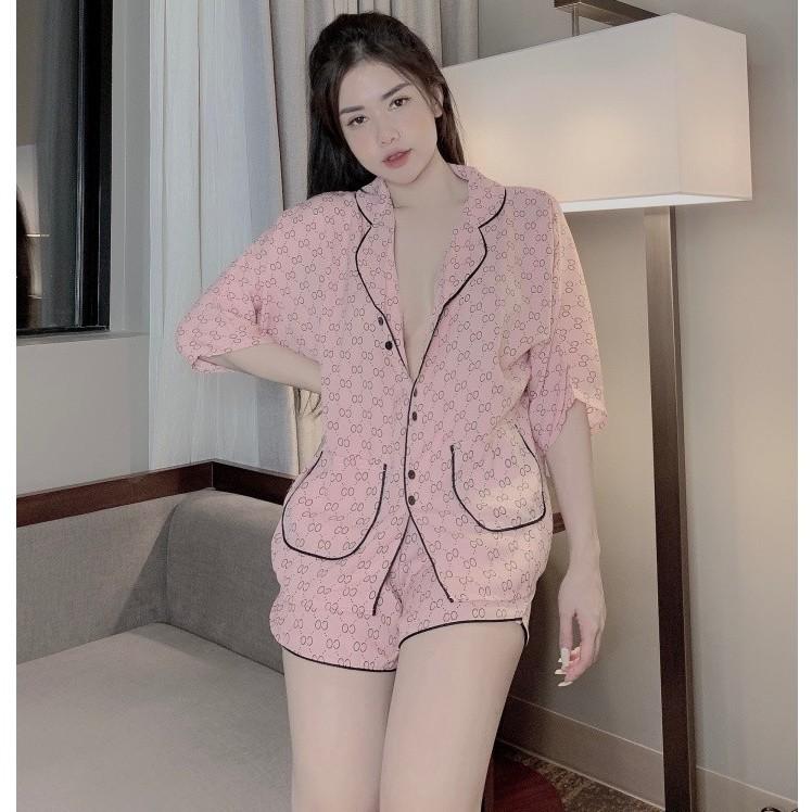Đồ bộ nữ pijama tay cánh dơi quần cộc nhiều màu, Họa Tiết dễ thương Ulzzang Hot Trend