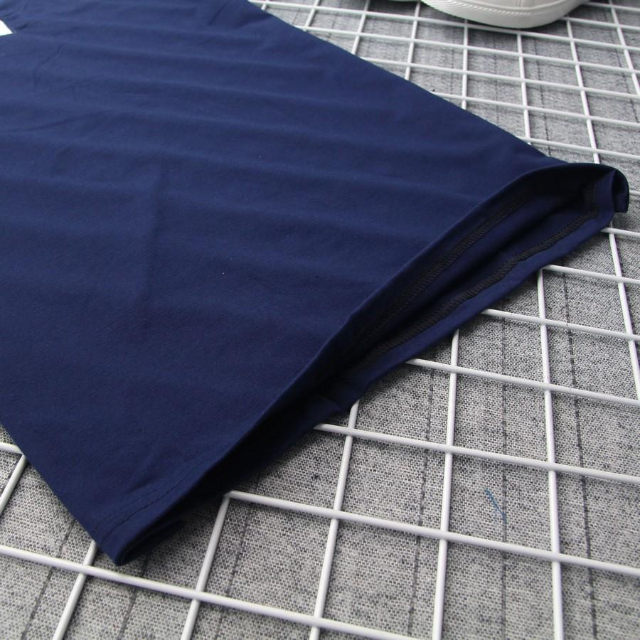 Áo thun nam trắng xanh có cổ GN203 Gấu Nâu