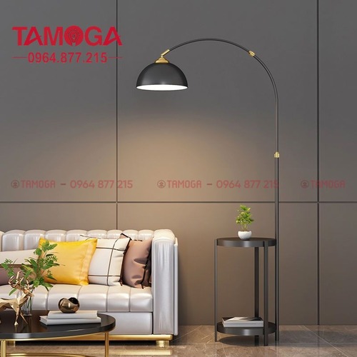 Đèn cây chụp sắt sơn đen 005 BK TAMOGA trang trí, decor phòng khách phòng ngủ
