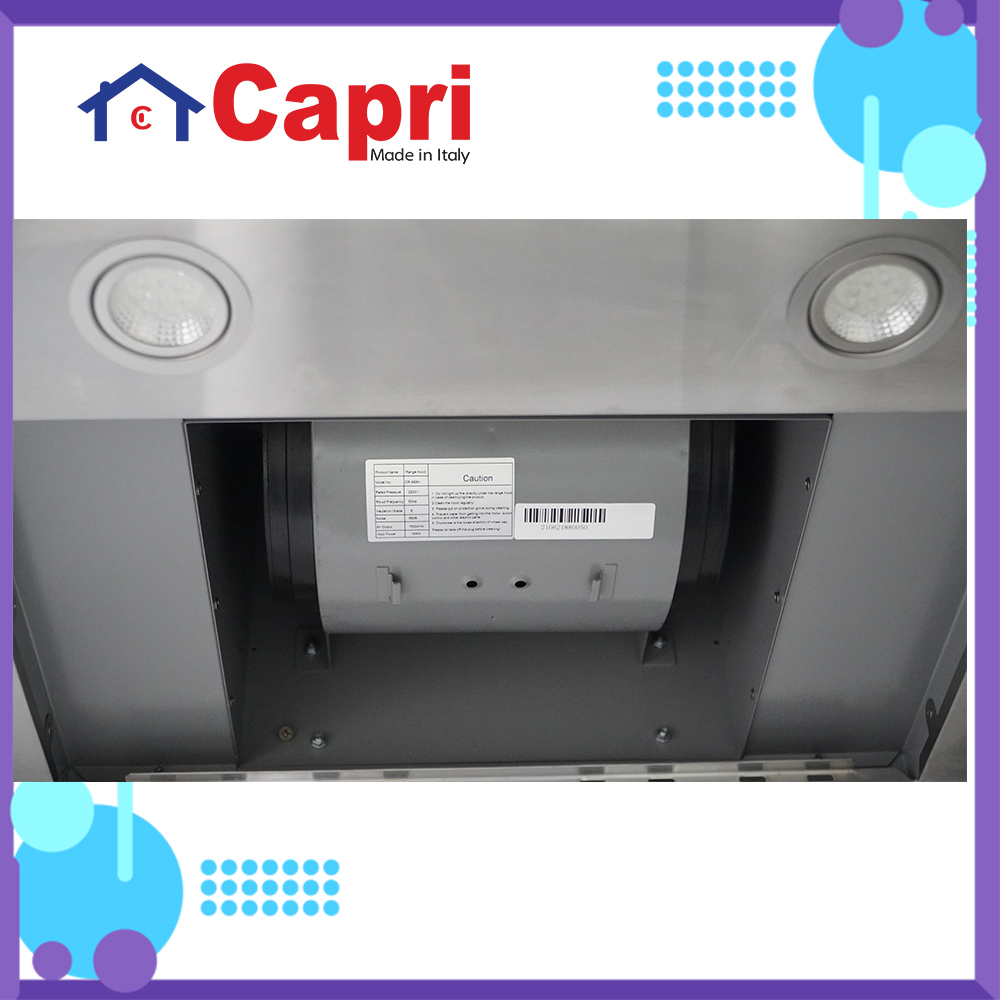 Máy hút mùi hiện đại kính cong Capri CR-888H | Điều khiển Remote từ xa | Hàng chính hãng