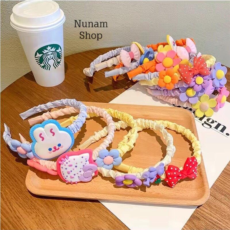 Băng đô bờm cài tóc nhún nơ hoa hoạt hình siêu to đáng yêu hàn quốc Nunam shop, cài tóc nữ,cute,dễ thương
