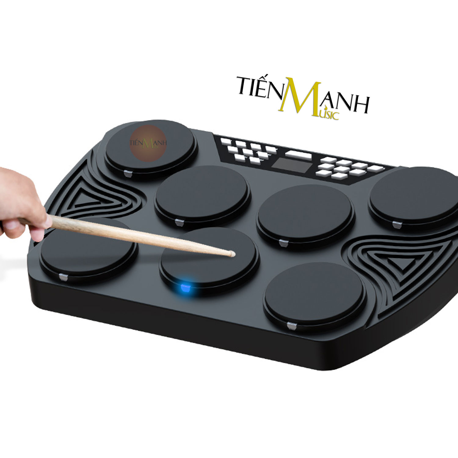 [Bluetooth] Bộ Trống Điện Tử Konix ED01 7 Mặt Ultra-Portable 7-Pad Electronic Digital Drum Kit ED1 Hàng Chính Hãng - Kèm Móng Gẩy DreamMaker