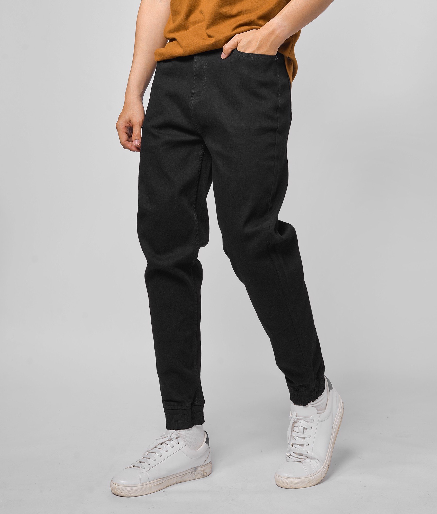 Quần jogger jeans màu đen DPA015 - Shop LASTORE