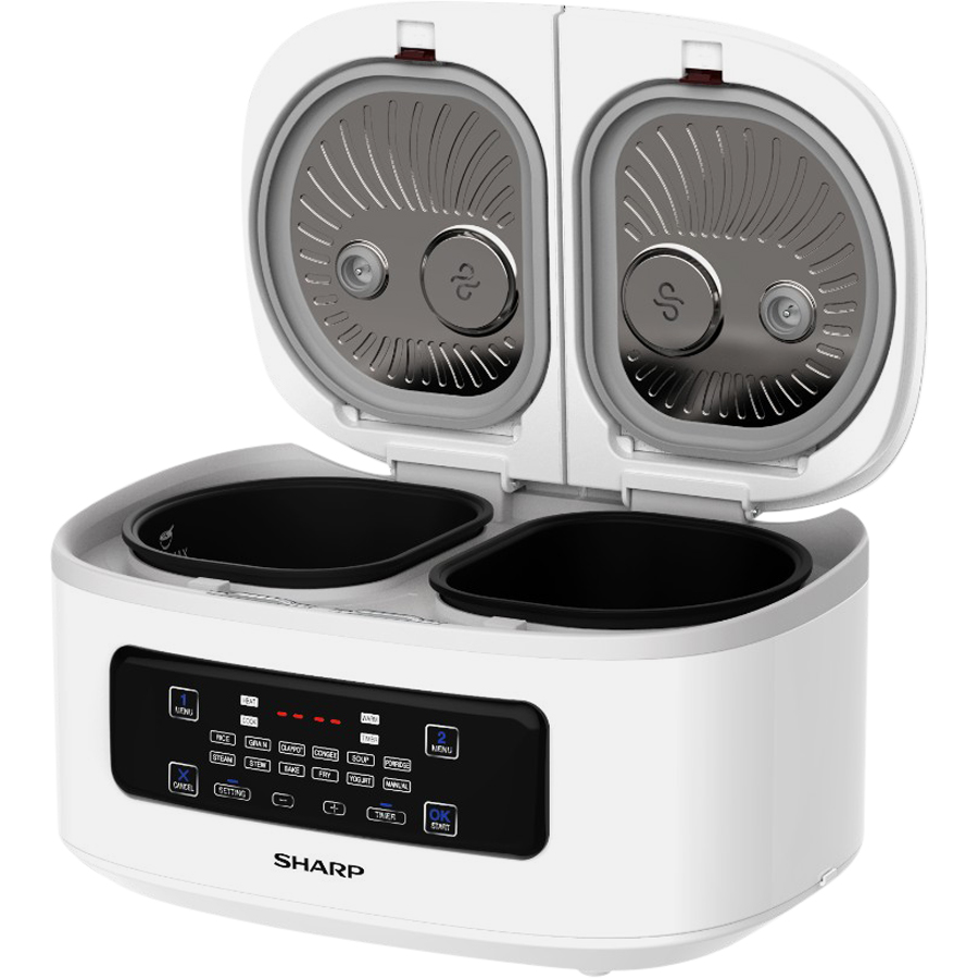 Nồi đôi đa năng Twin Cooker Sharp KN-TC50VN-WH 1.8L - Hàng Chính Hãng