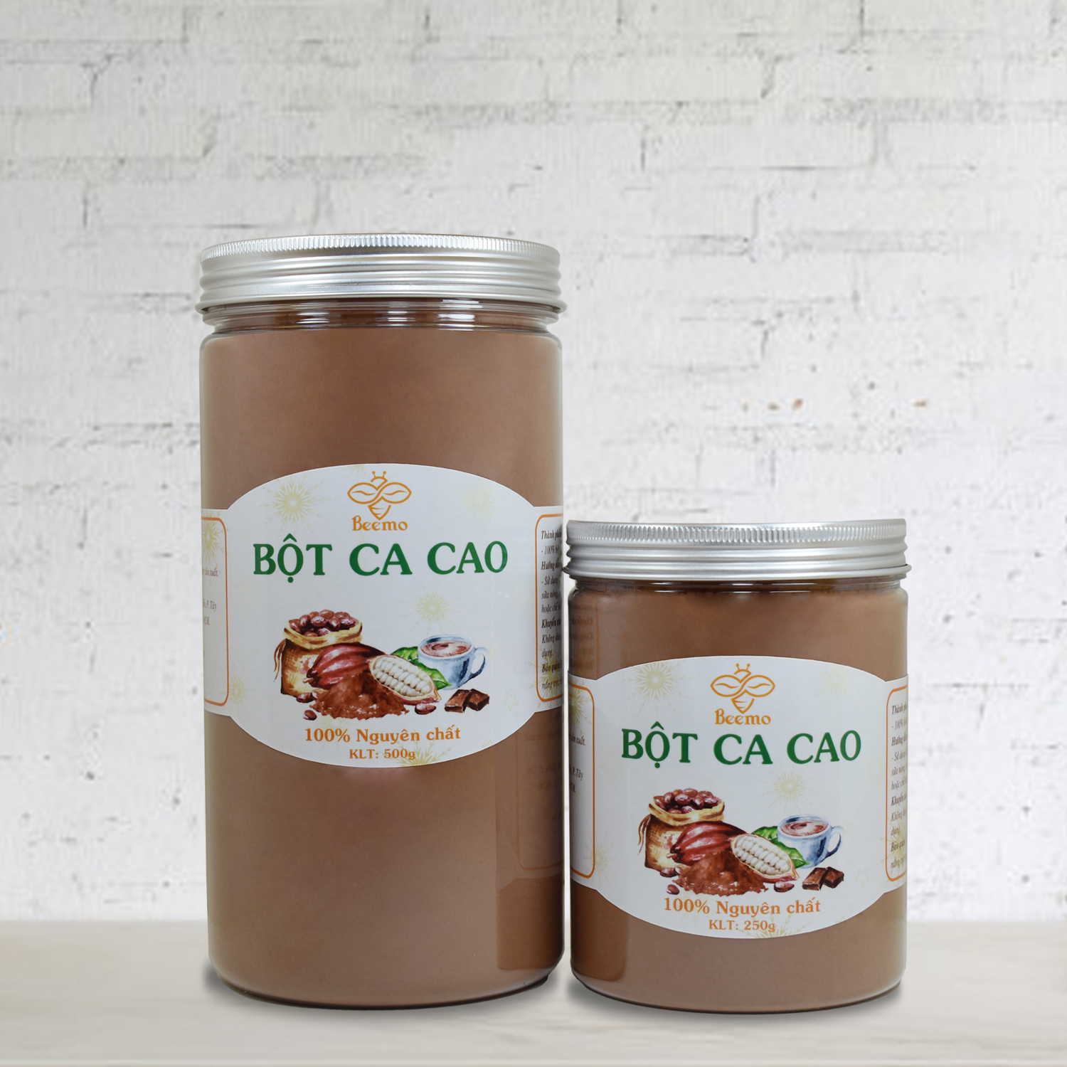 Bột ca cao Beemo - Cacao nguyên chất, không đường, pha chế đồ uống, làm bánh, chế biến Chocolate