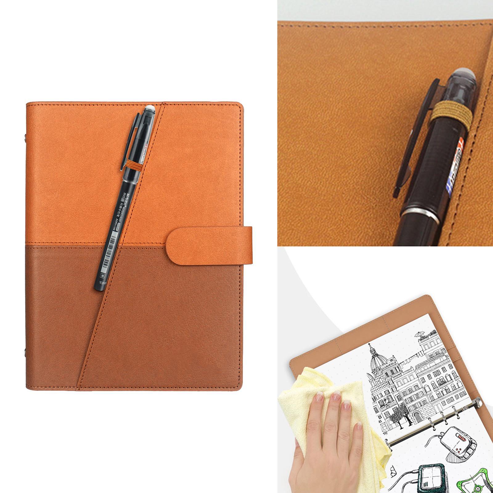 2pcs PU Leather Erasable Notebook with Pen Smart for Journal Business
