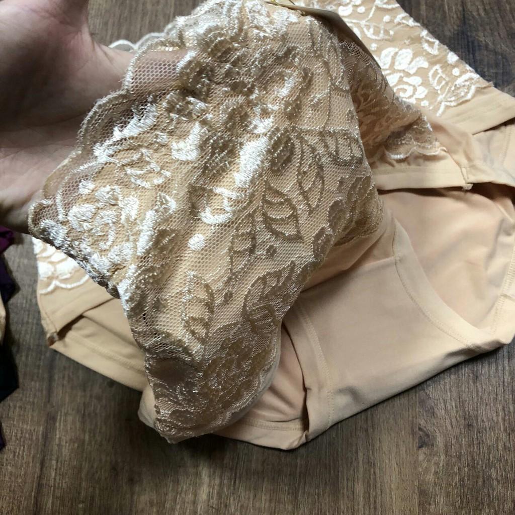 Quần lót nữ cạp cao chất cotton pha ren phom to mã 2015
