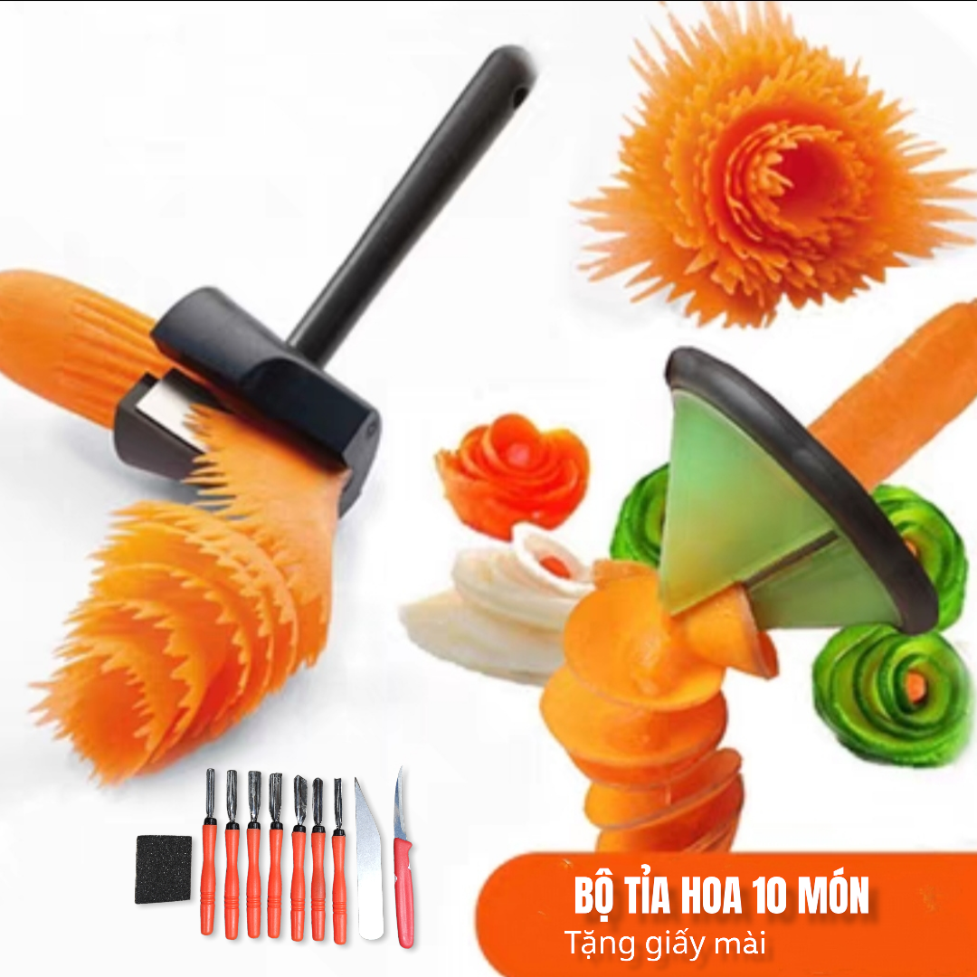 10 món dụng cụ - dao tỉa hoa quả nghệ thuật