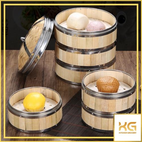 Xửng tre hấp dimsum, hấp bánh vành inox