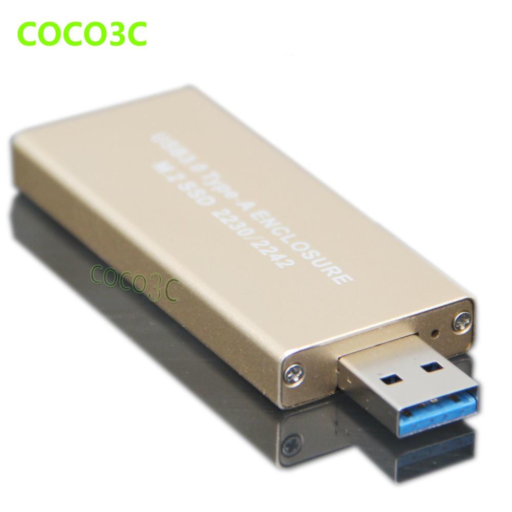 Hộp Chuyển Đổi Usb 3.0 Sang M.2 SATA SSD USB3.0 Sang NGFF B Key B + M Key adapter M2 Cho Transcend MTS400 PLEXTOR PX-128M6G-2242