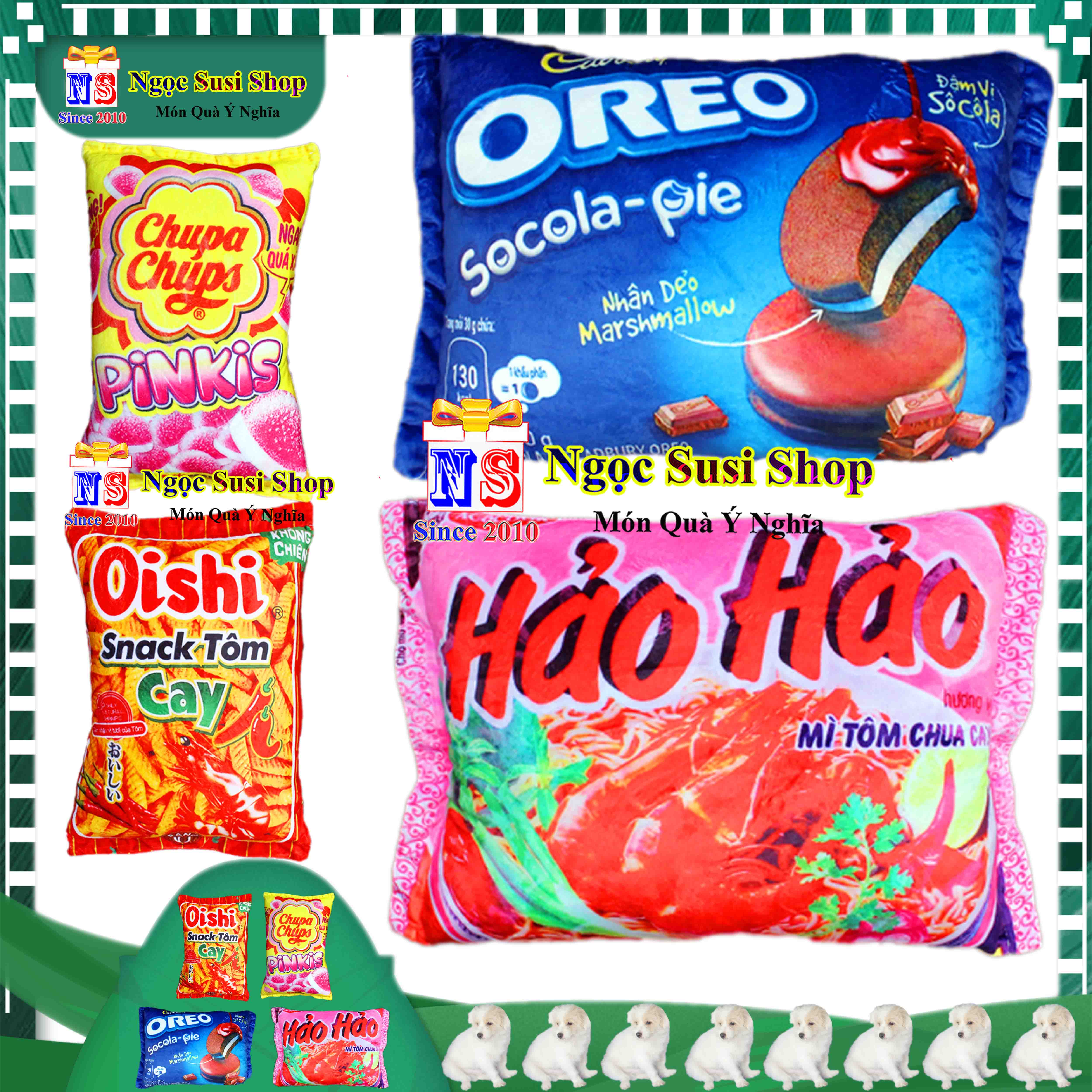 THÚ BÔNG HÌNH GÓI MÌ BÁNH SNACK 3D DÙNG ÔM NGỦ QUÀ TẶNG TRANG TRÍ MẪU MỚI RẤT ĐẸP - GIAO NGẪU NHIÊN MẪU