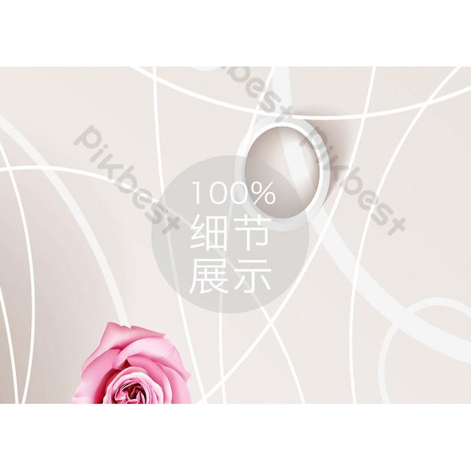 Tranh dán tường 3d hiện đại trang trí phòng-Hoa hồng khoe sắc nguyên tấm lớn MS1185727