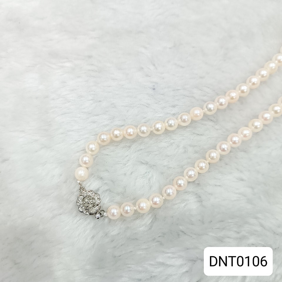 Chuỗi ngọc trai Akoya phớt hồng (DNT0106) - MOON Jewelry