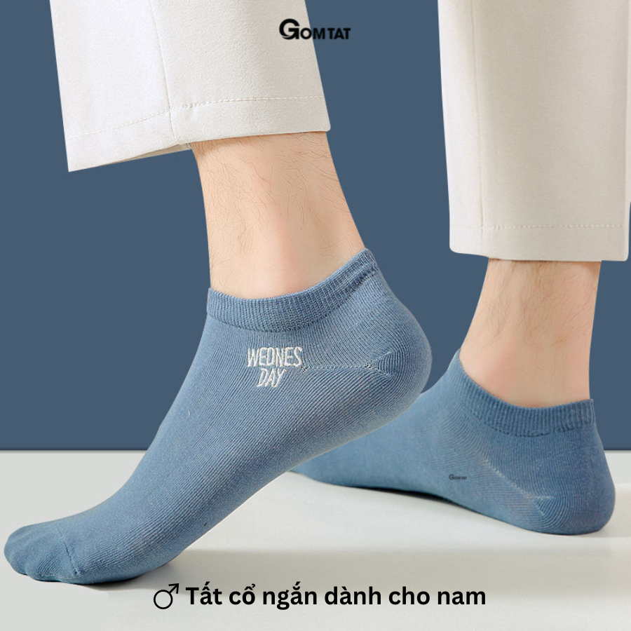 Set 7 đôi tất nam cổ ngắn chất liệu cotton cao cấp, vớ nam cổ thấp set 7 đôi sử cả tuần - VOTUNAM02