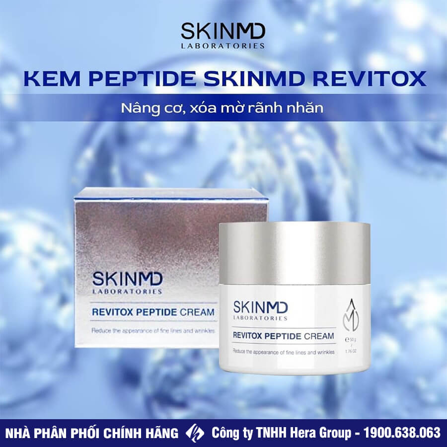 Kem Dưỡng Cải Thiện Nếp Nhăn SkinMD Revitox Peptide Cream 50g