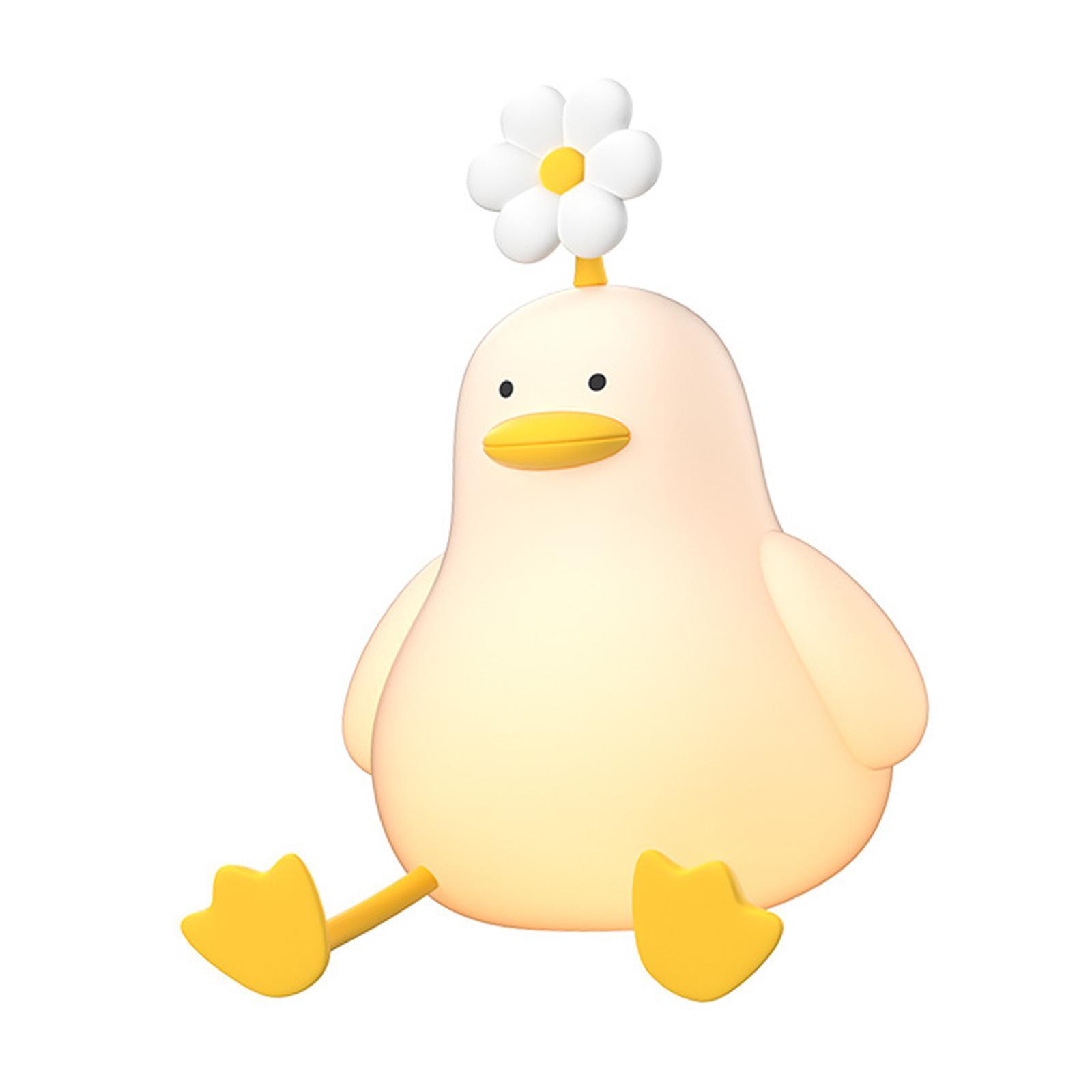 Duck Lamp Rechargeable 3 Brightness Adjustable Silicone Night Light for Kids