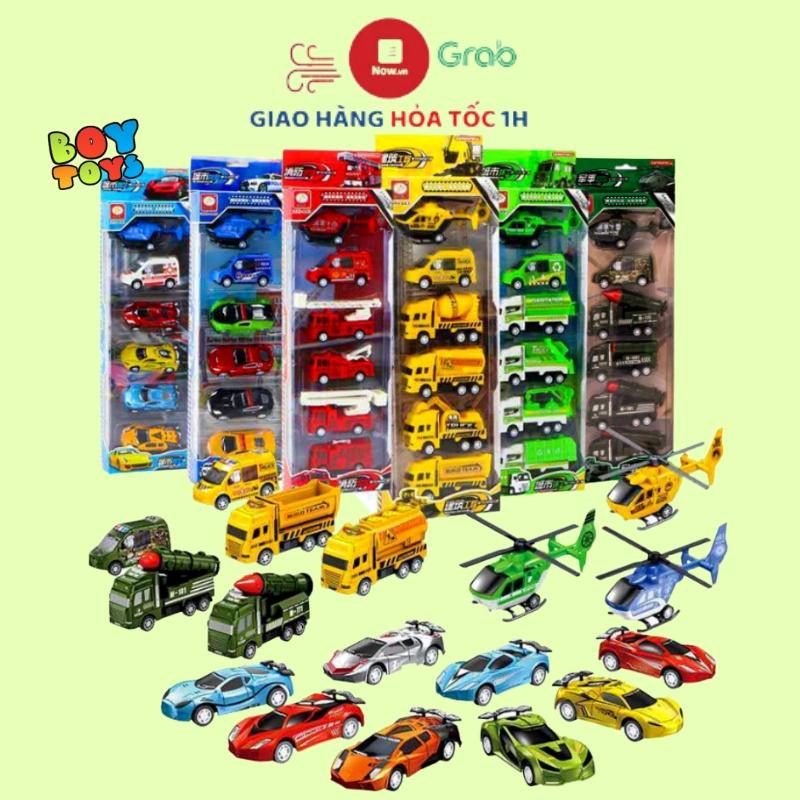 Set 6 xe ô tô, máy bay đồ chơi chạy đà cho bé thỏa sức vui chơi