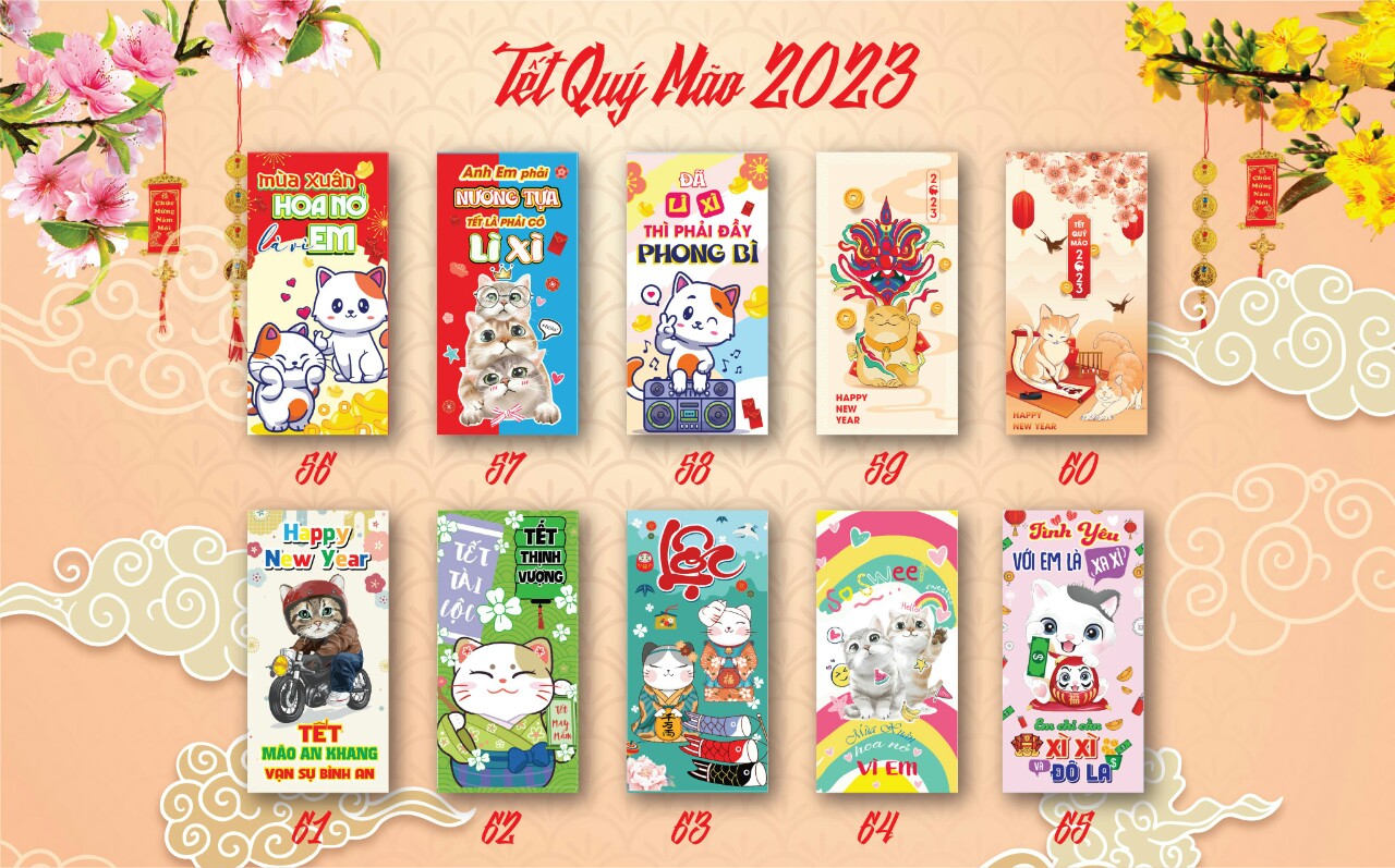 COMBO 1000 BAO LÌ XÌ TẾT VIỆT 2023