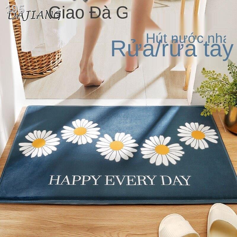 Phòng tắm thấm nước thảm trải sàn hộ gia đình đơn giản cửa nhà vệ sinh lối vào chống trượt