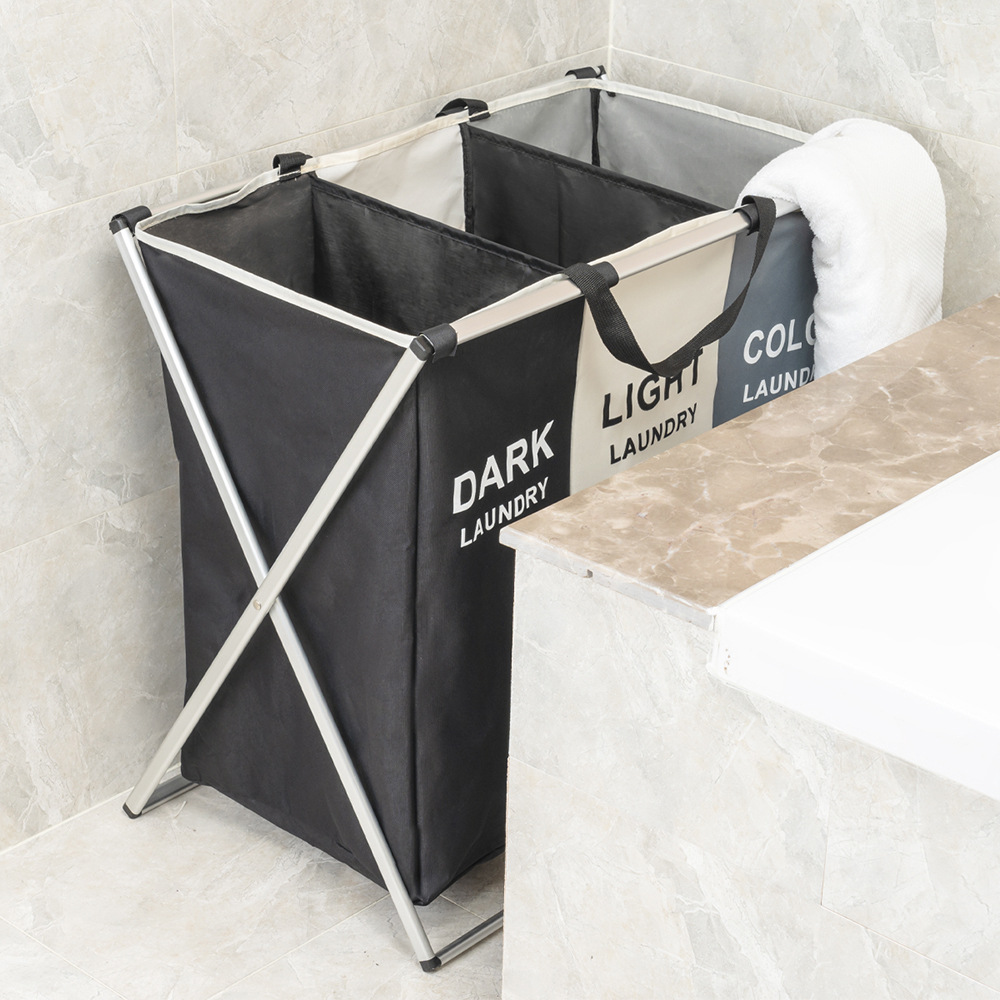 Giỏ đựng quần áo giặt nhiều ngăn,thiết kế chắc chắn, tiện dụng - K1463