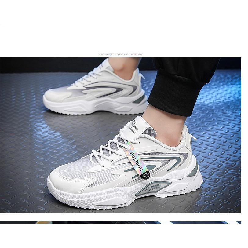 Giày Thể Thao Nam Dạo Phố Giày sneaker HHT S049 Màu Trắng