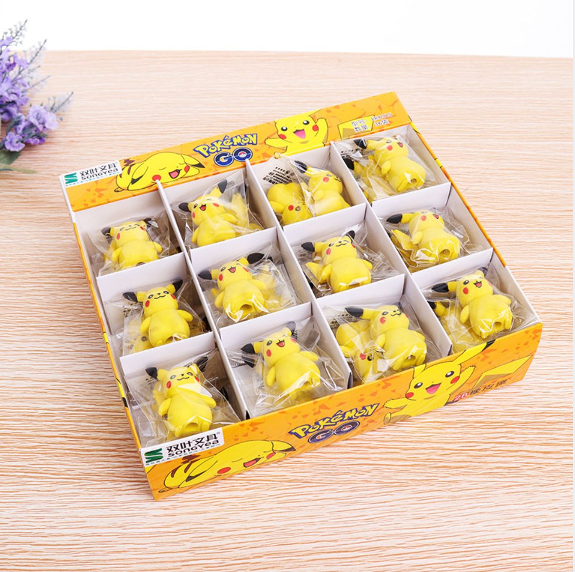 [COMBO 2 Chiếc] Cục Tẩy Bút Chì Hình PIKACHU siêu dễ thương - Cục Gôm Tẩy Văn Phòng Phẩm Cho Bé