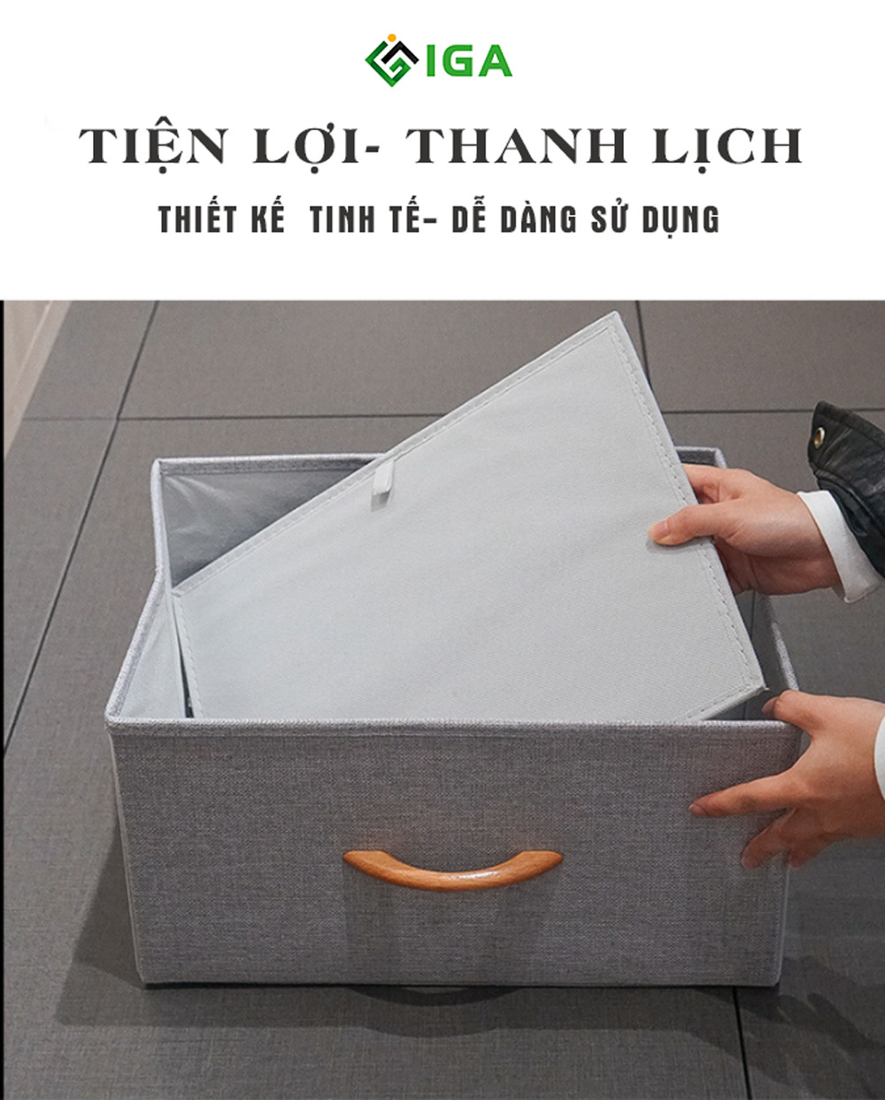 Hộp Vải Đựng Đồ Đa Năng Thương Hiệu IGA - GN32