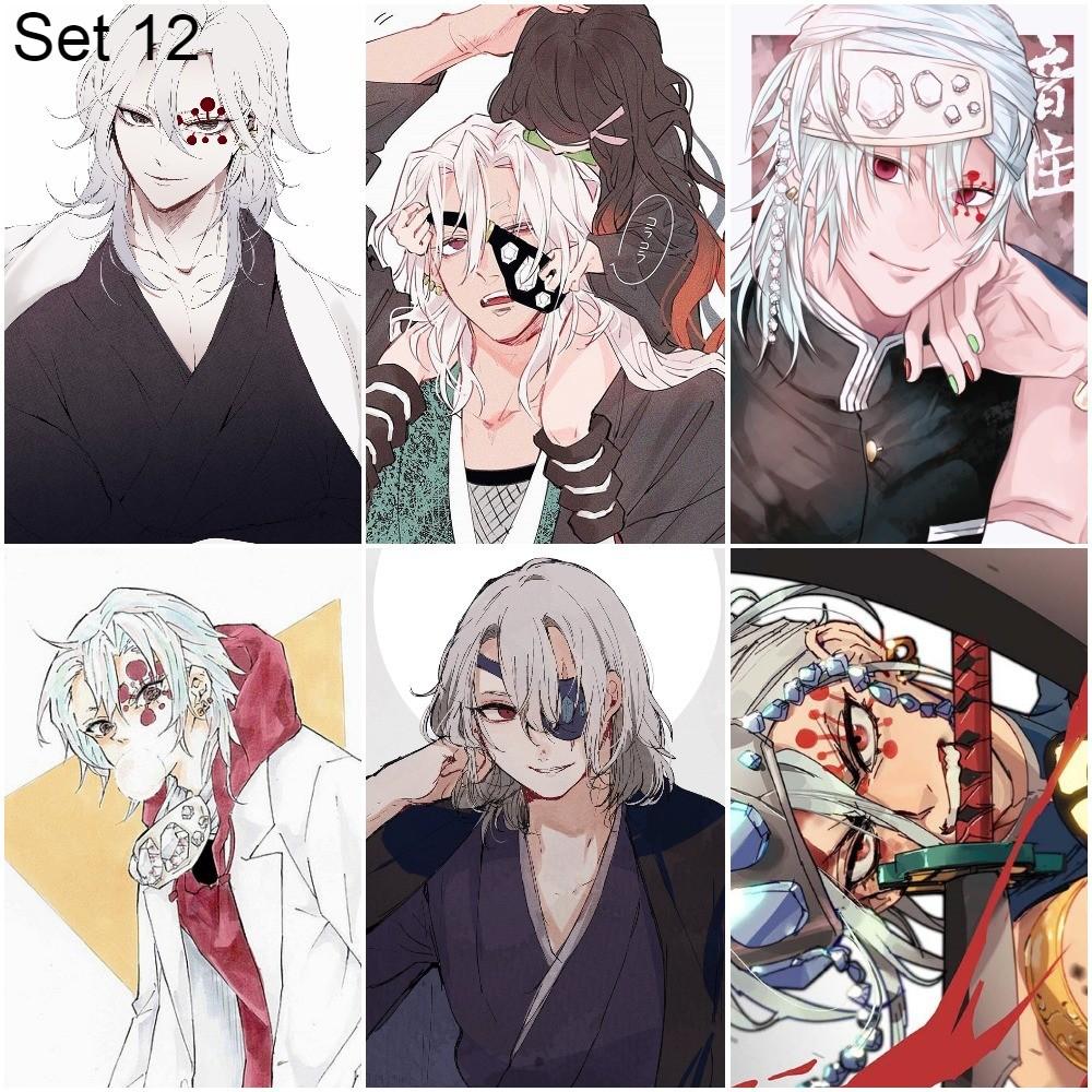 Bộ 6 Áp phích - Poster Anime Kimetsu no Yaiba - Lưỡi Gươm Diệt Quỷ - A3,A4,A5