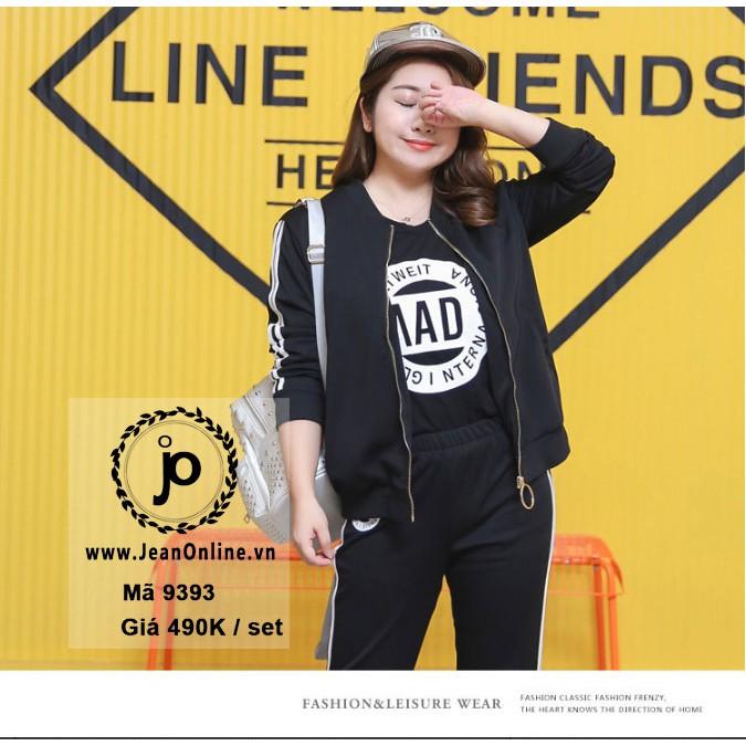 Bigsize Nữ - Set Bộ Áo Khoác + Quần Dài