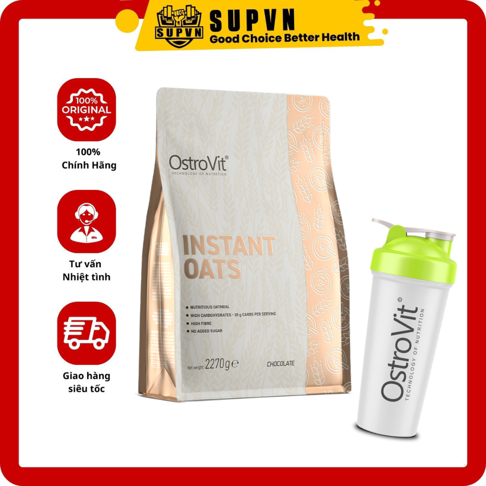OstroVit Instant Oat Flakes (2.27kg) Yến Mạch Bột Pha Uống Liền, Ăn Kiêng, Bổ Sung Tinh Bột Giúp Giảm Cân