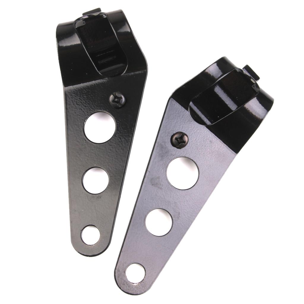 Motorcycle Motorbike Head Light Holder Headlight Mounting Brackets Fork