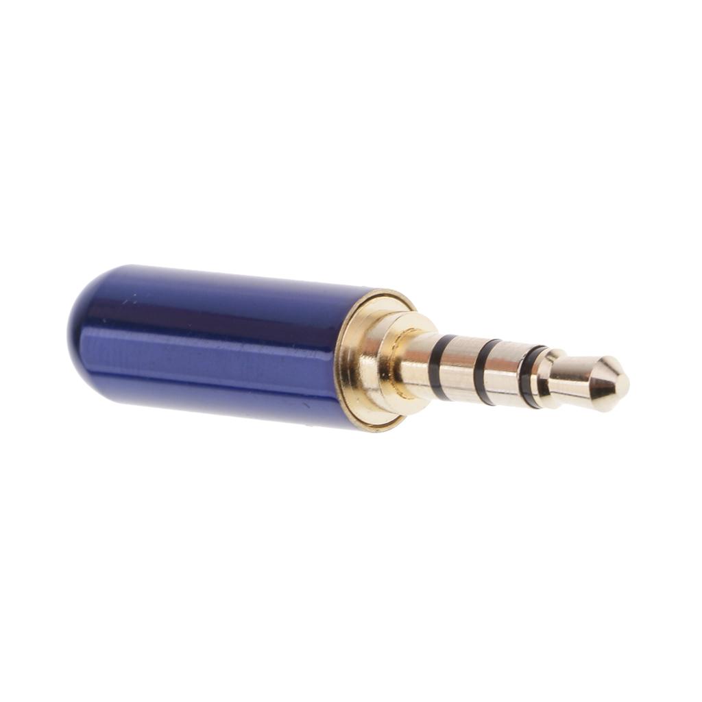 Stereo 3.5 Mm 4 Cực Tai Nghe Tự Làm Âm Thanh Jack Cắm Hàn Cổng Kết Nối 3 X