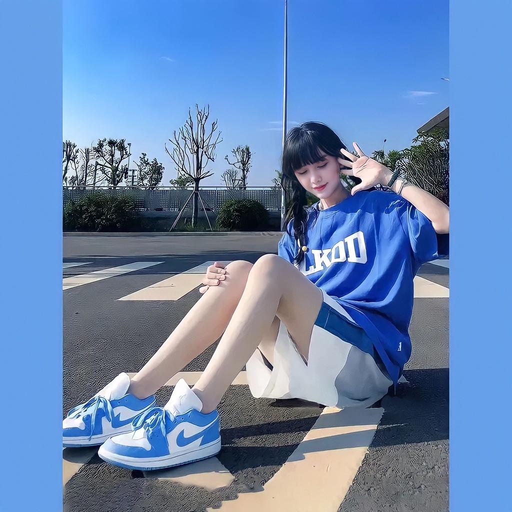 Bộ Áo Thun LKOD Quần Short Viền Xanh