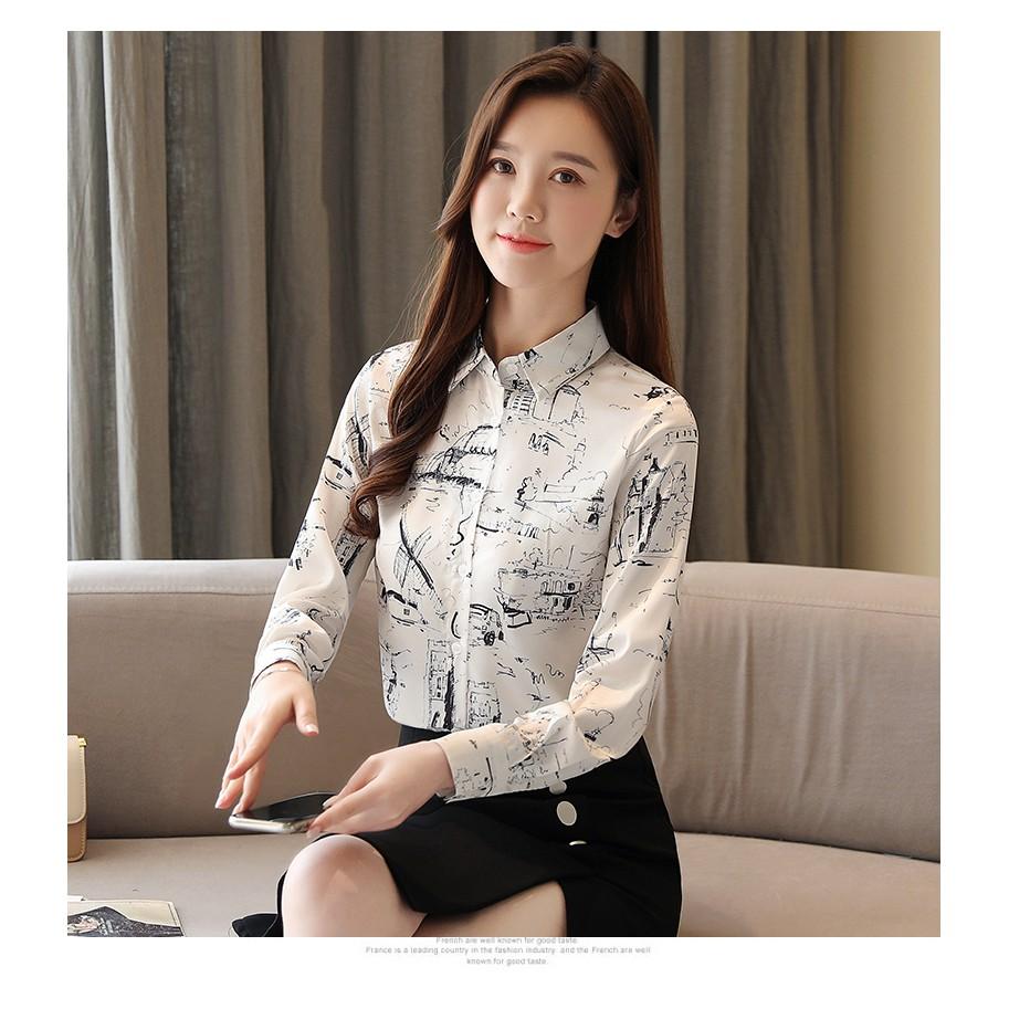 Áo sơ mi nữ loang cá tính mẫu mới 2021