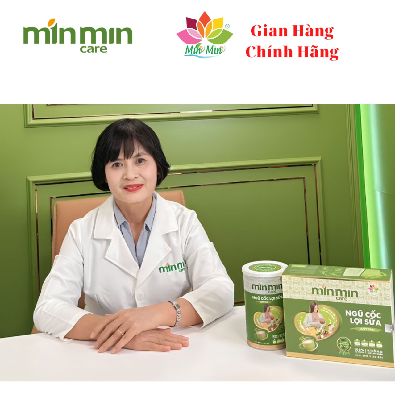 Ngũ Cốc Lợi Sữa Min Min Care (1 Hộp 500gr _ 25 gói )- Chuyên Lợi Sữa và Phục Hồi Sức Khỏe Sau Sinh