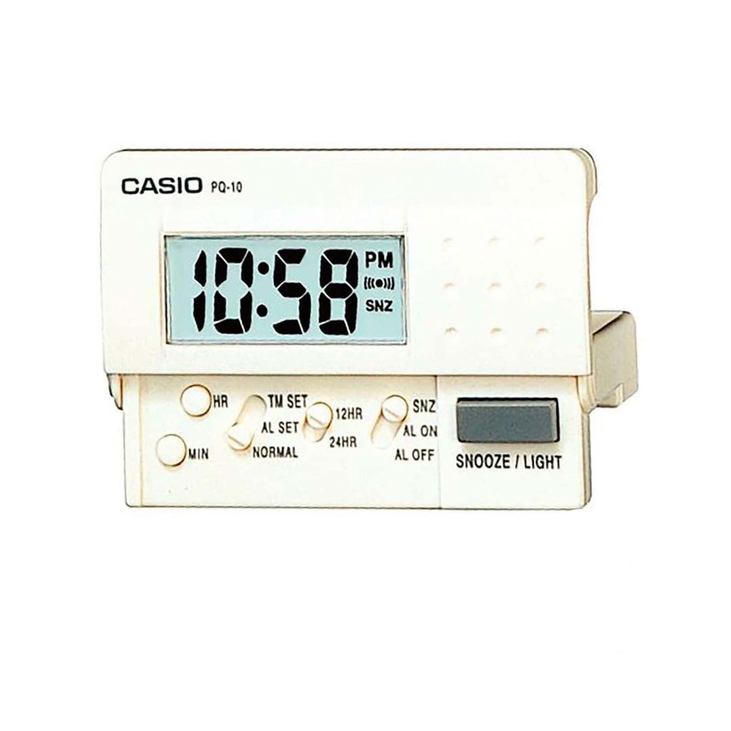 Đồng Hồ Báo Thức Du Lịch - Để Bàn Có Đèn LED Casio PQ-10-7R