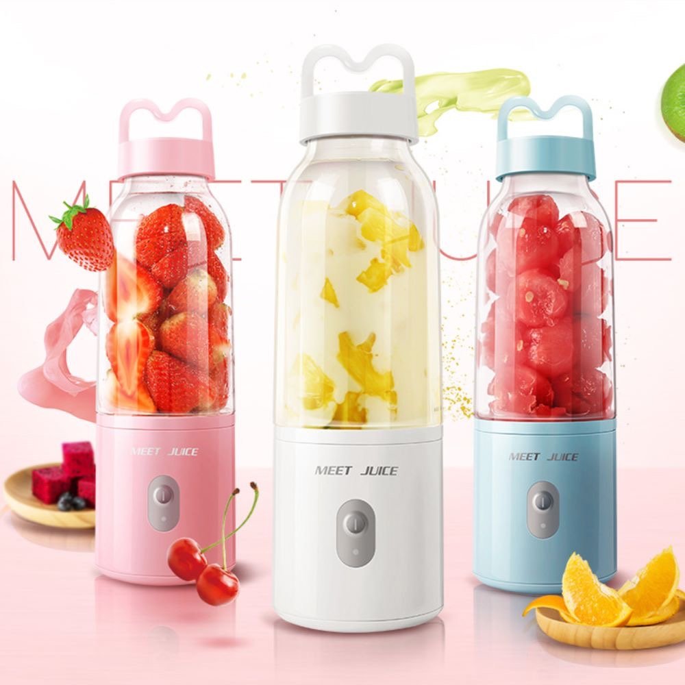 Máy Xay Sinh Tố Cầm Tay Mini Đa Năng Meet Juice dung tích 500ml - Lực mạnh êm du