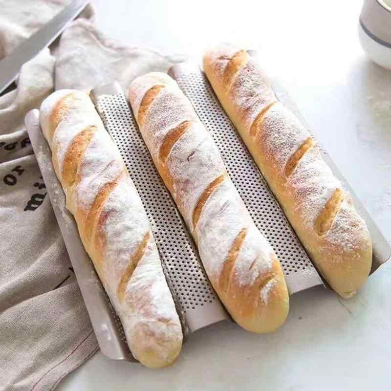 Khay Nướng Bánh Mì Baguette 3 Rãnh Dụng Cụ Làm Bánh Chống Dính - BAGUET3RANH