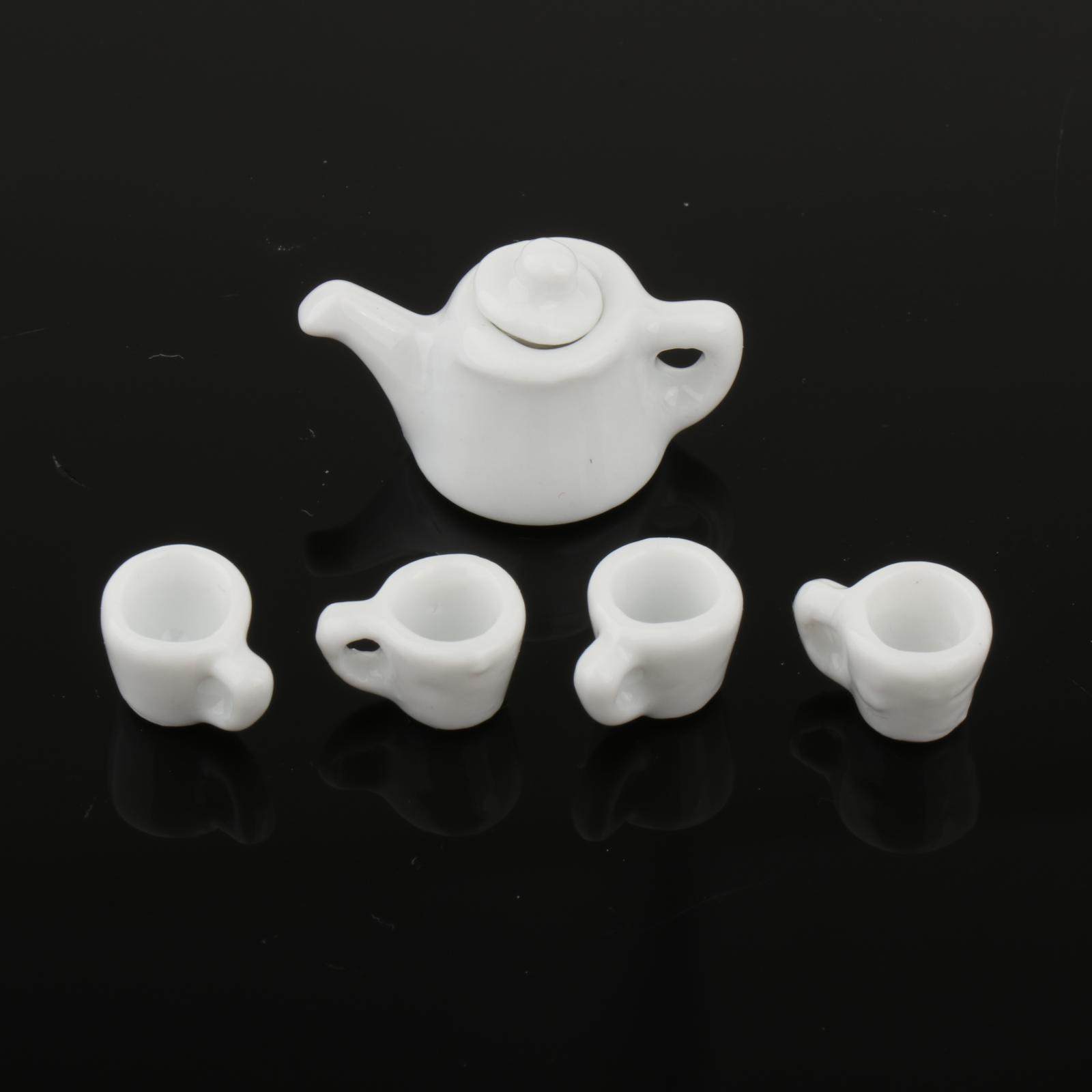 Dollhouse Miniature Tea Set Mini Furniture Toys for Mini Kitchen Photo Props