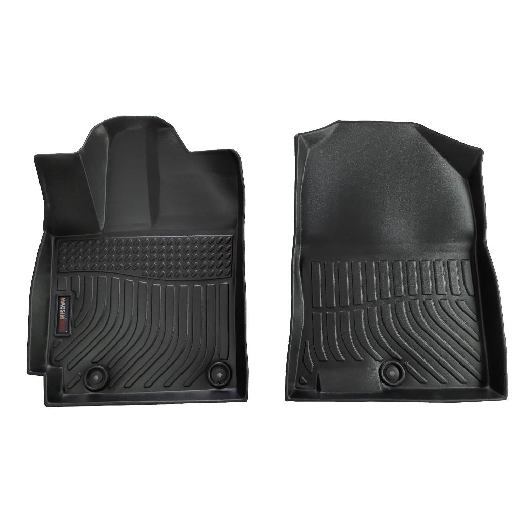 Thảm lót sàn xe ô tô Hyundai Kona 2018 - 2022 Nhãn hiệu Macsim chất liệu nhựa TPE màu đen hàng loại 2