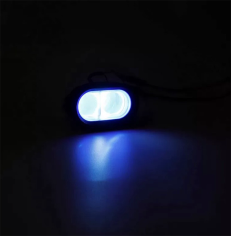 ĐÈN CHIẾU ĐIỂM AN TOÀN 12V-80V 20W BLUE LED FORKLIFT WARNING LIGHT 12V-80V 10W*2 CHỐNG NƯỚC IP67