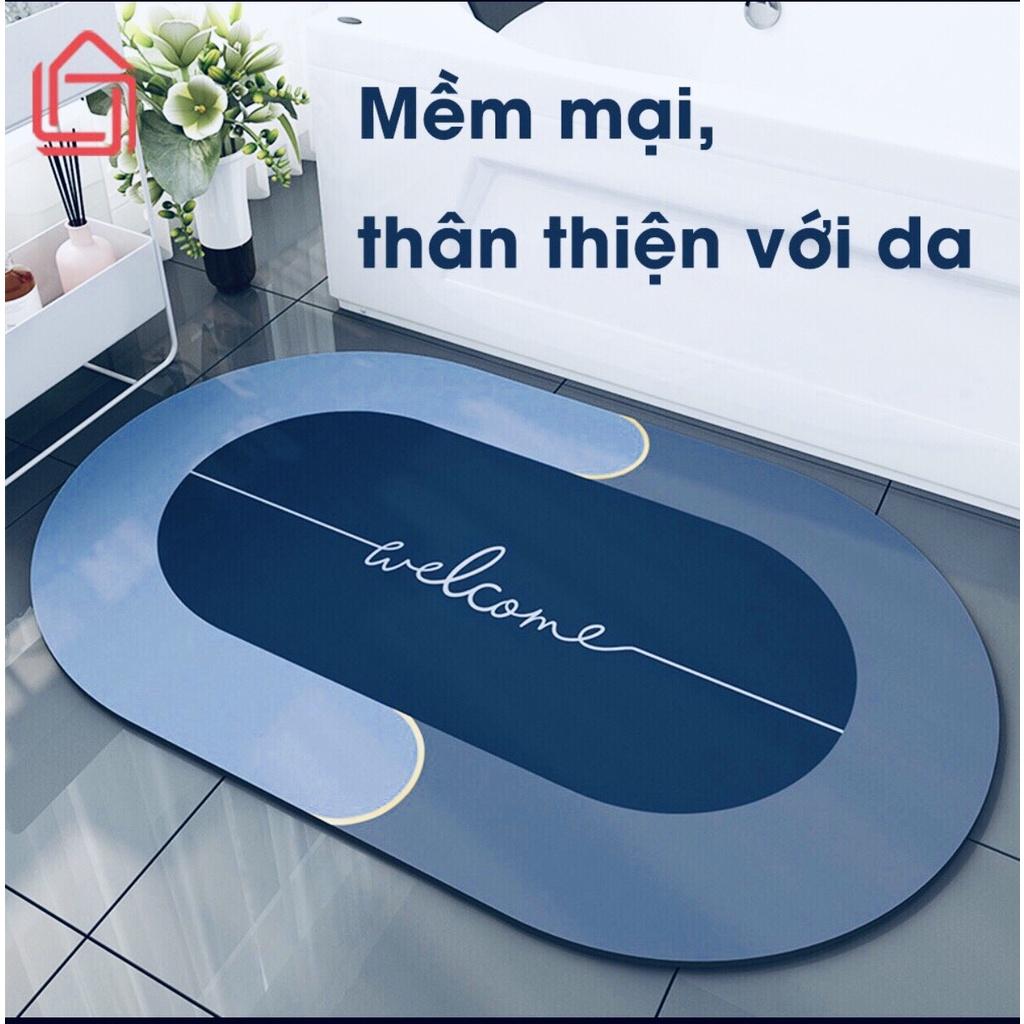 Thảm Hút Nước Siêu Thấm - Thảm Lau Chân Siêu Mềm Siêu Dày, Siêu Thấm Nước Chất Liệu Chống Trượt