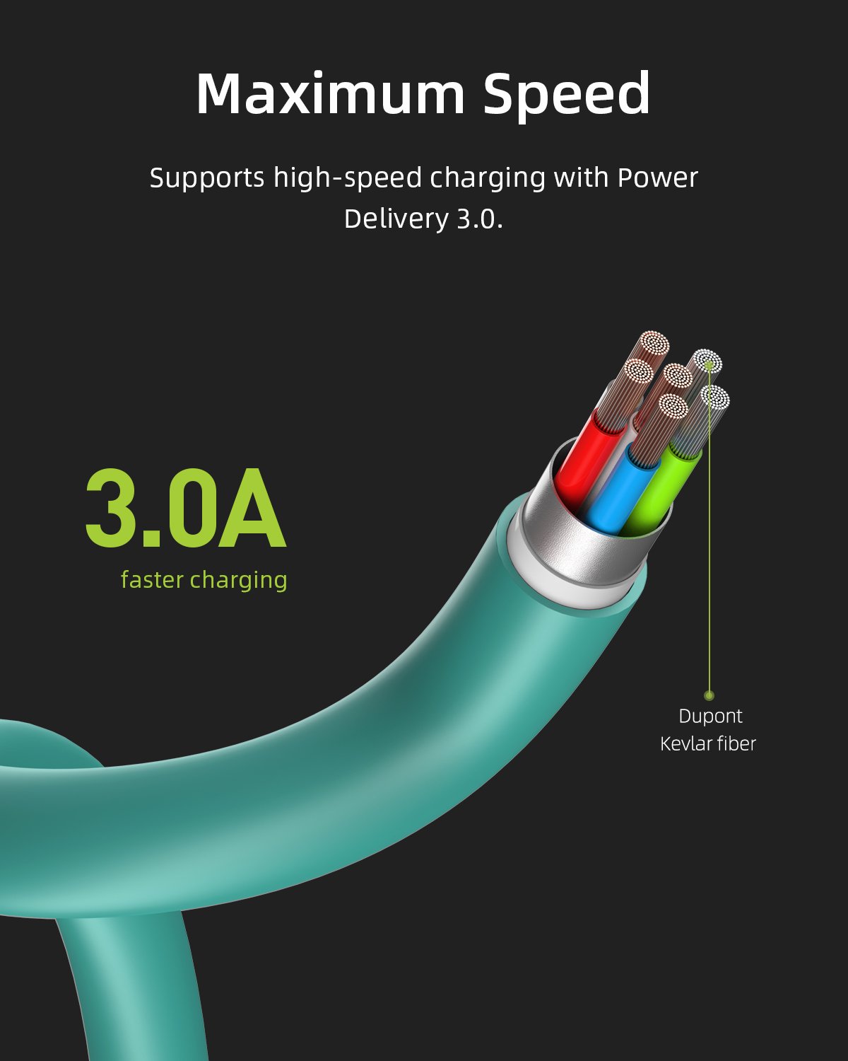 Cáp Innostyle USB-C to L 20W/60W Jazzy 1.2m MFI J-ICL120 - Hàng Chính Hãng