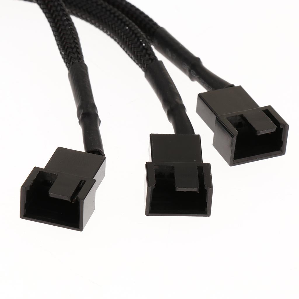 2-5pack 3Way 3/4 Pin Y Splitter Adapter Cable for CPU PC Case PWM Fan 270mm