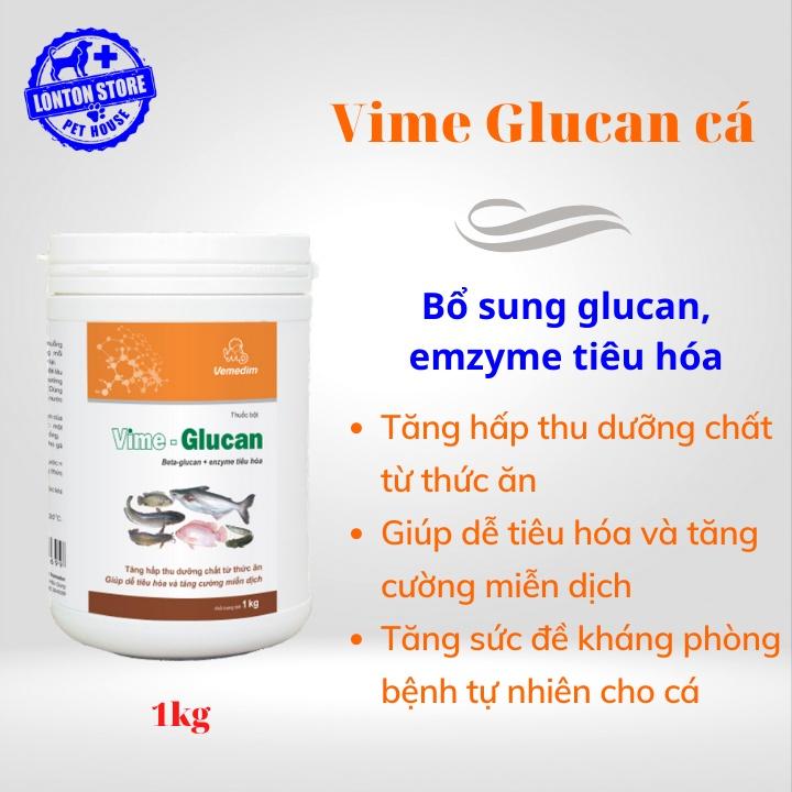 Vime Glucan Vemedim - Cung cấp các loại enzyme giúp cá tiêu hóa, hấp thu thức ăn, lon 1kg