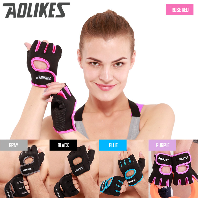 Găng tay tập gym AOLIKES A-1678 chống trơn trượt Sport Breathable Gloves