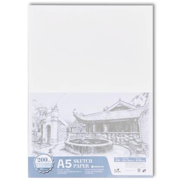 Giấy Vẽ Art Studio A5 - 200gsm - Hồng Hà 8182 (10 Tờ)