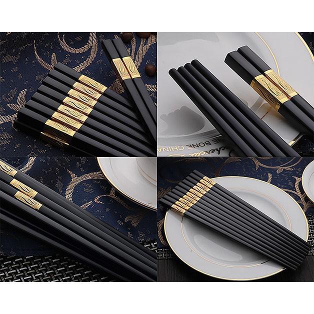 HỘP 10 ĐÔI ĐŨA ĐẦU MẠ VÀNG