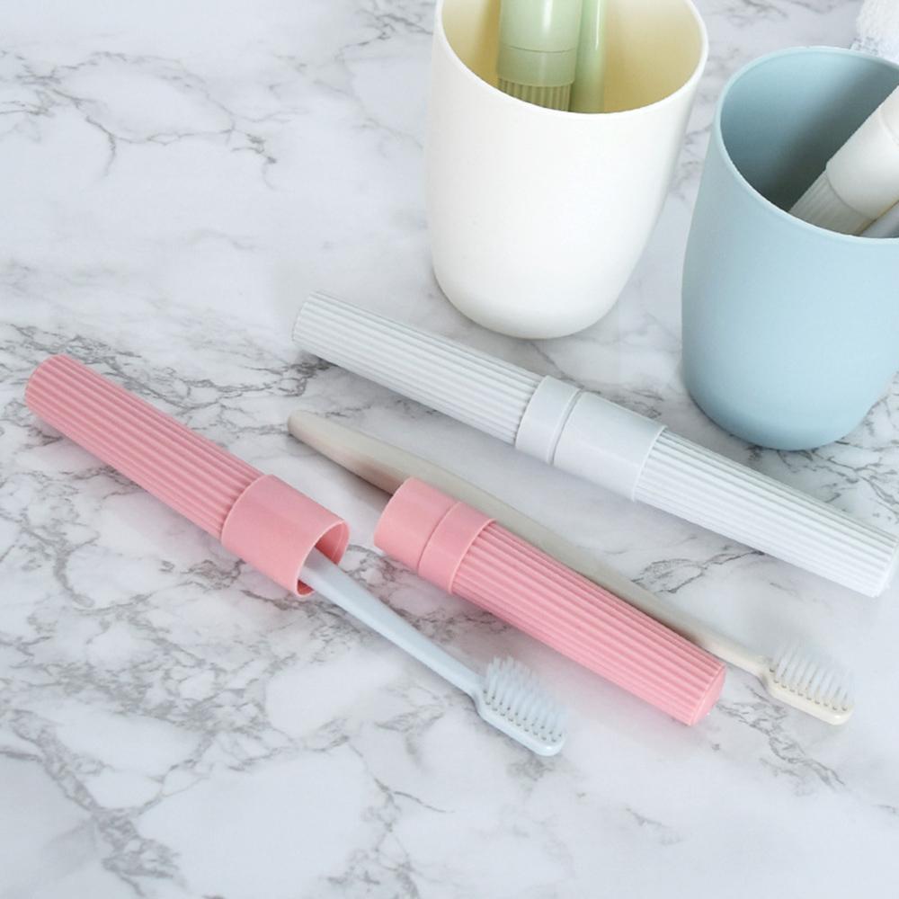Hộp bàn chải du lịch siêu nhẹ di động bằng nhựa chống bụi tiện dụng